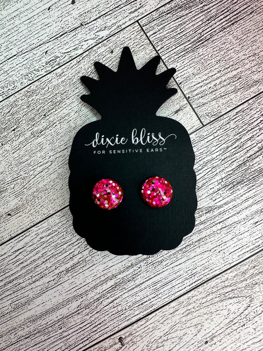 Pink Confetti Stud Earrings