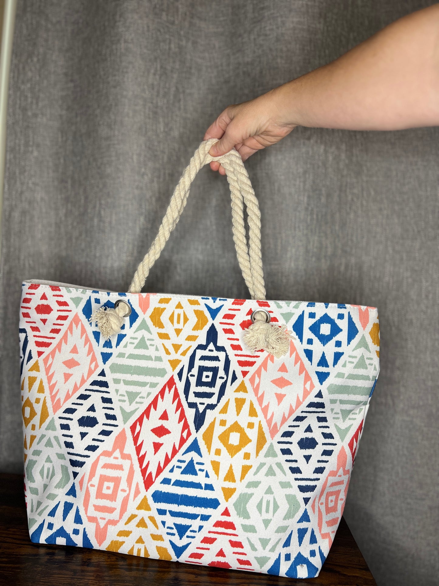 Aztec Print Tote Bag