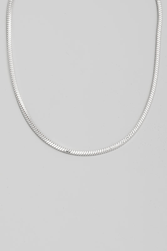 Metallic Box Chain Necklace