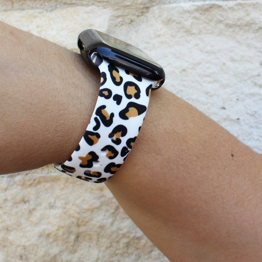 Animal Print Silicone Apple Watch Band