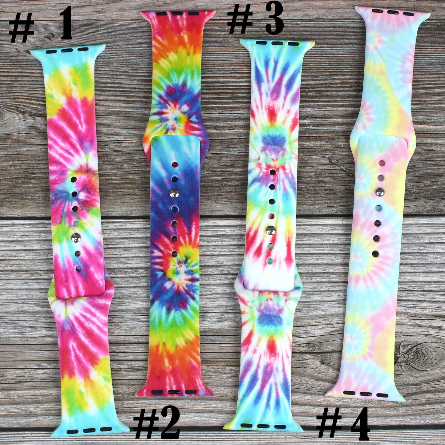 Tie Dye Silicone Printed Bands for Apple Watch