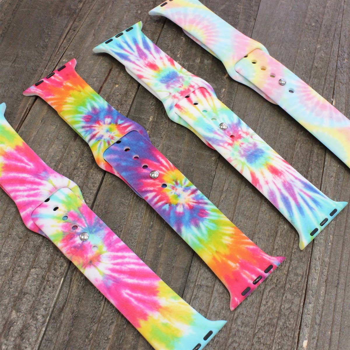 Tie Dye Silicone Printed Bands for Apple Watch